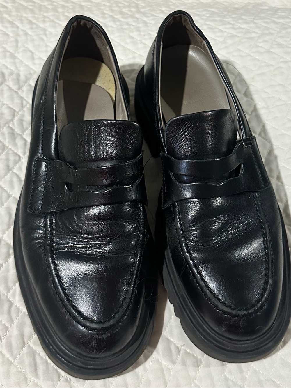 All saints- bloom leather loafers
